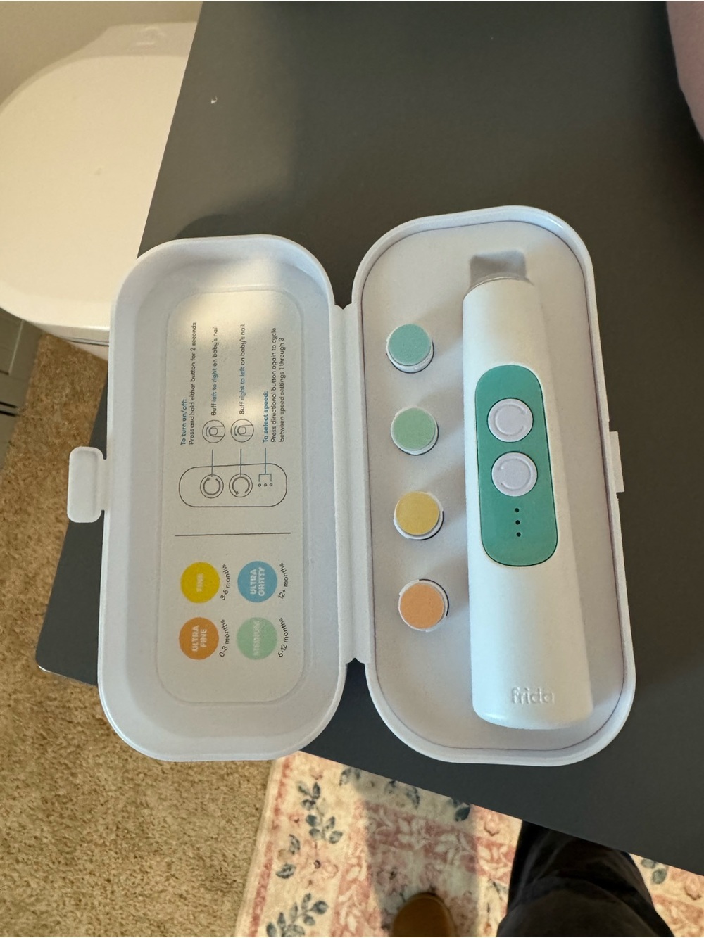 Frida Baby Electric Nail Buffer & File Set | Complete with Case
